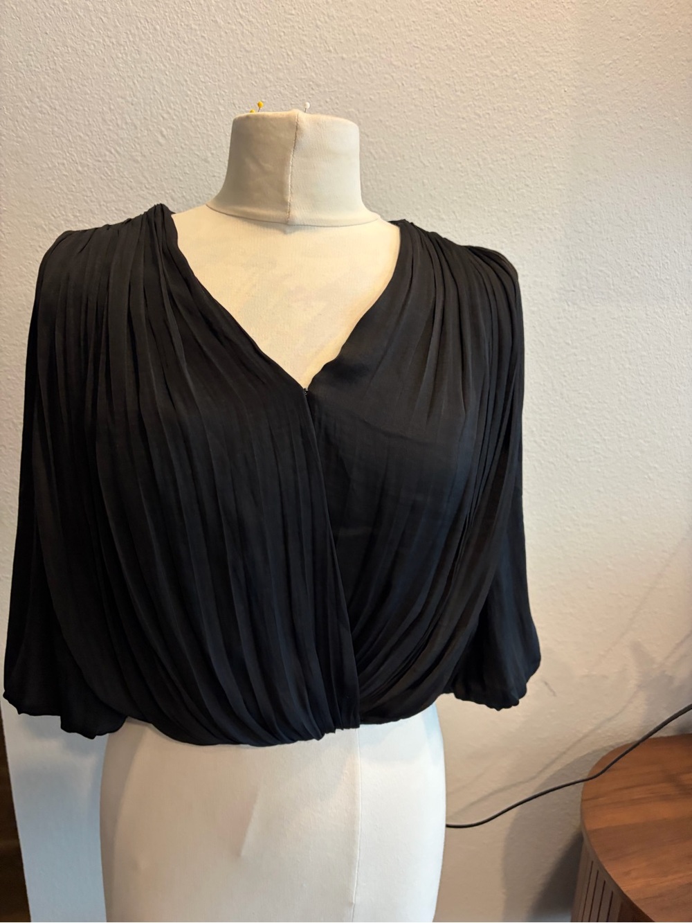 Banana Republic Black Pleated Blouse